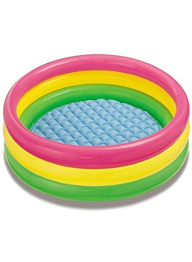 VWretails Sunset Glow Pool - Soft Inflatable Baby Pool Bath Water Tub for Kids (Multicolored) (3 Ft - 34 inch Diameter X 10 inch Height) - Image 1